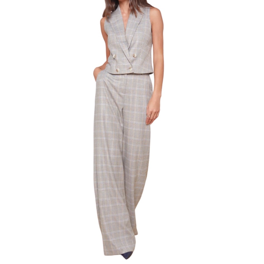 NWOT L’Agence PILAR PANT IN IVORY/NEUTRAL MULTI